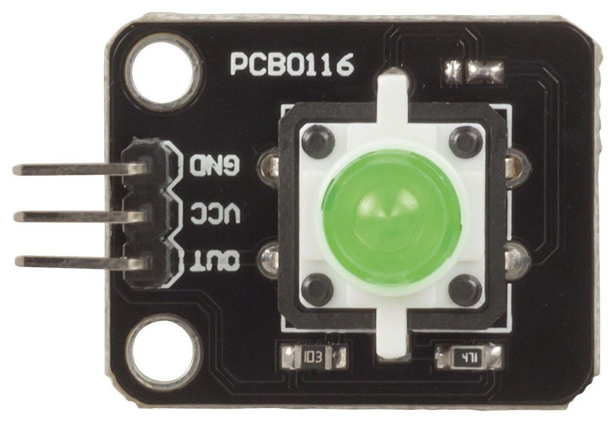 Led Pushbutton Module For Arduino Xc3722a Simple Pushbutton Module With A Green Led Ideal For 3863