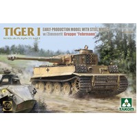 TAKOM 1/35 TIGER I SD.KFZ.181 PZ.KPFW.VI AUSF.E EARLY PRODUCTION MODEL W/ STEEL WHEELS W/ ZIMMERIT GROPPE "FEHRMANN" PLASTIC MODEL KIT