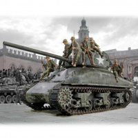 ITALERI M2A1 SHERMAN TANK WITH U.S INFANTRY 1:35 6568S