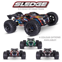 Traxxas Sledge 1/8 4wd Brushless Monster Truck Belted Tires Orange 95096-4ORNG