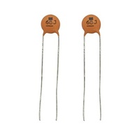 68pF 50VDC Ceramic Capacitors - Pack of 2