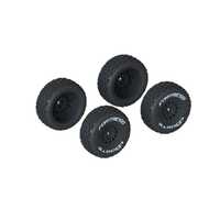 Arrma dBoots Fortness Tire Set Glued, Black, 4pcs, Grom