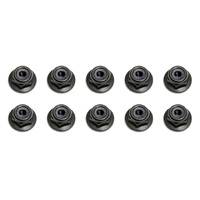 Locknuts, M3, flanged, black