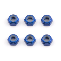 M3 Locknut, blue aluminium