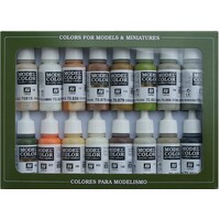 Vallejo Model Colour Earthtones 16 Colour Acrylic Paint Set 70141