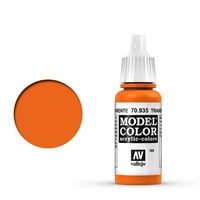 Vallejo Model Colour #185 Transparent Orange 17 ml Acrylic Paint [70935]