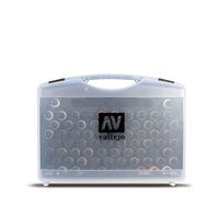 Vallejo Model Air 72 Basic Colors + Brushes Plastic Case 71170