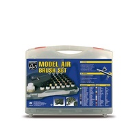 Vallejo Model Air 29 Basic colors+Airbrush Plastic Case [71172]