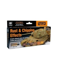 Vallejo Model Air Rust & Chipping Effects Colour Acrylic Airbrush Paint Set [71186]