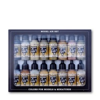 Vallejo Model Air German WWII Europe & Africa 16 Colour Acrylic Airbrush Paint Set [71208]