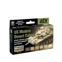 Vallejo Model Air US Modern Desert 6 Colour Acrylic Paint Set [71209]