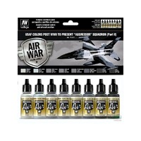 Vallejo Model Air USAF WWII to present Aggressor Squadron Part II Acrylic Paint Set [71617]