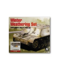 Vallejo Model Colour Winter Weathering Set + Instructions Box Set Acrylic Paint [72220]