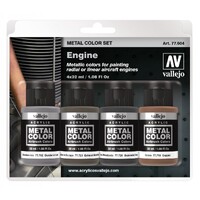 Vallejo Metal Colour Engine 4 Colour Acrylic Paint Set [77604]