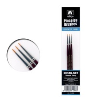 Vallejo Toray Detail Set (Sizes 4/0, 3/0 & 2/0) Paint Brush Set [P54998]