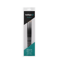 Vallejo Design Set (Sizes 0, 1 & 2) Paint Brush Set B02991