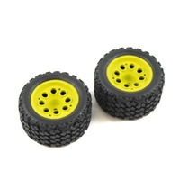 Carisma RC GT16 Monster Beetle Wheels & Tyre Set (Yellow x 2)