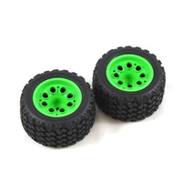 Carisma RC GT16 Monster Baja Wheels & Tyre Set (Green x 2)