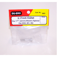 DUBRO 980 3.17MM COLLET FOR 1 1/4in ELECTRIC SPINNER  (1/PKG.)