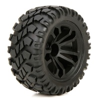 ECX FR/R Wheel & Tyre, Premount (2) 1/10 4WD Circuit