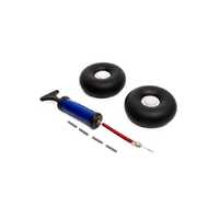 E-Flite Inflatable 5inch Tundra Tire and Beadlock Wheel Set with Pump