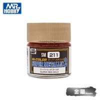 Mr.Hobby Mr.Color Super Metallic 2 Solvent Based Model Paint - SM211 Super Red Gold 10ml  SM211