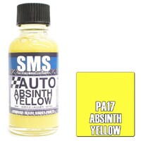 SCALE MODELLERS SUPPLY AUTO COLOUR ABSINTH YELLOW 30ML LACQUER PAINT PA17