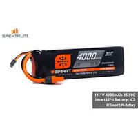 Spektrum 4000mah 3S 11.1v 30C Smart LiPo Battery with IC3 Connector SPMX40003S30